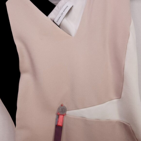 Kimora Lee Simmons Bodycon Pencil Dress Womens Size 2 Ribbed Crossed Back - Picture 6 of 16